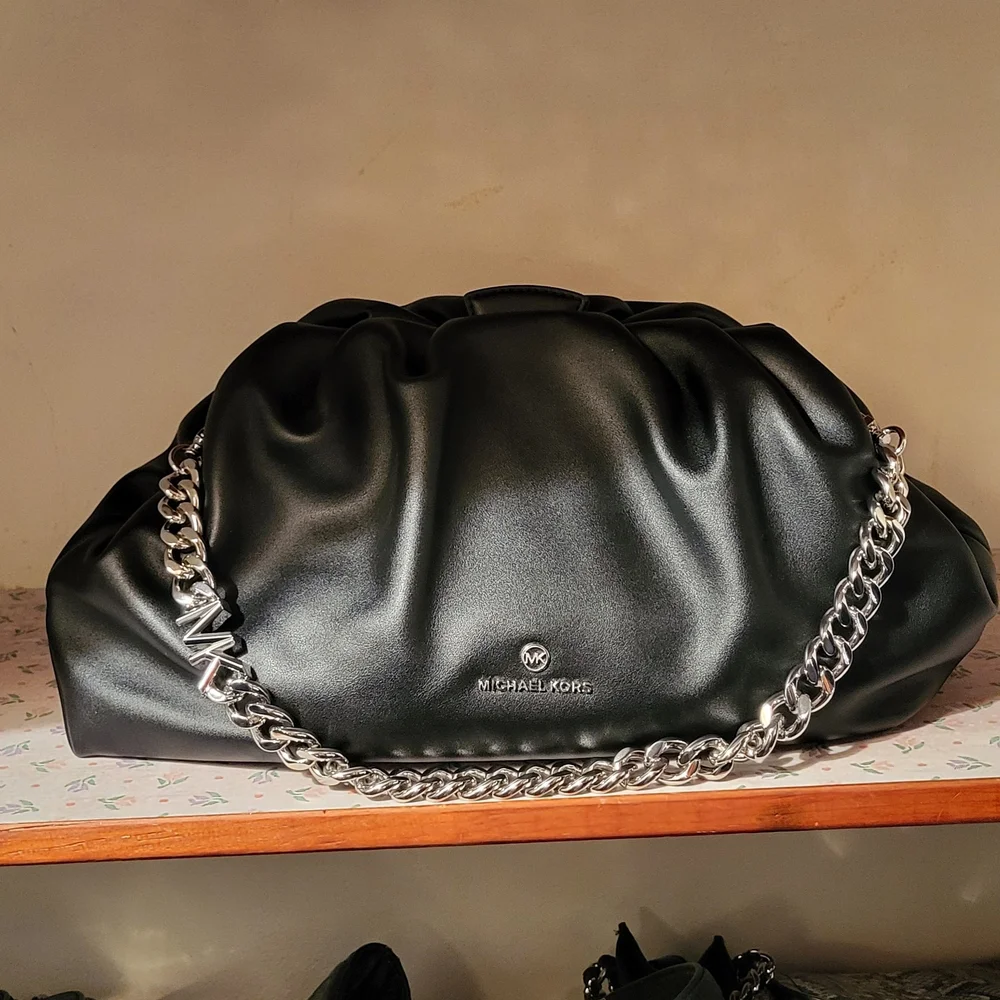 Michael Kors Nola Extra Large Metal Chain Clutch - Picture 2 of 5